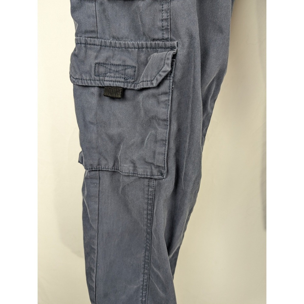 Pacsun Baggy‎ Cargo Pants Mens S Blue Gray Drawstring Elastic Waist Streetwear - Picture 3 of 10